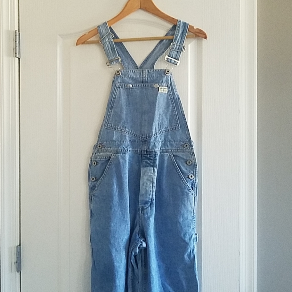 Vintage Guess Light Wash Carpenter Overalls S